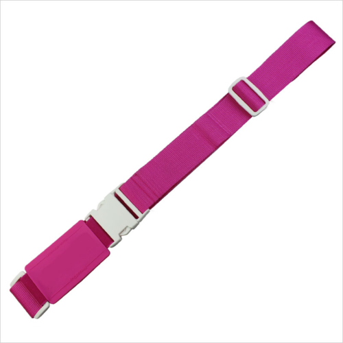 pink travel luggage straps