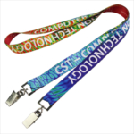 fashionable two clips lanyard with your own logo