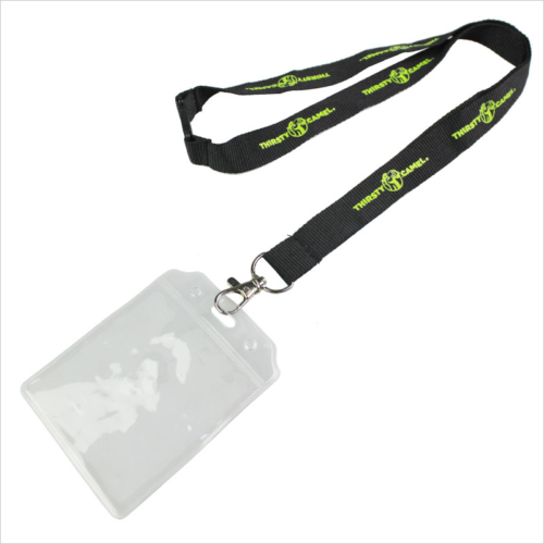 lanyard with plastic sleeve