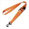 Plastic safety breakaway lanyard buckle for printed lanyard