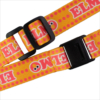 Plastic safety breakaway lanyard buckle for printed lanyard